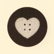 Riche Round Heart - Beige su Marrone