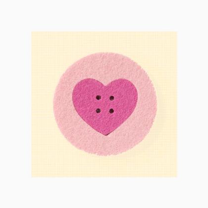 Riche Round Heart - Fucsia su Rosa