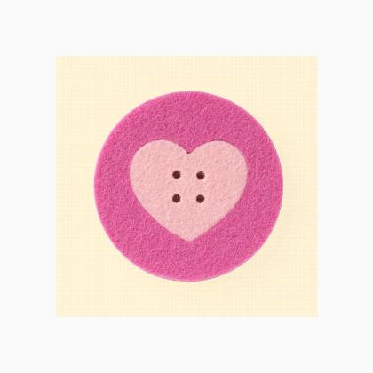 Riche Round Heart - Rosa su Fucsia