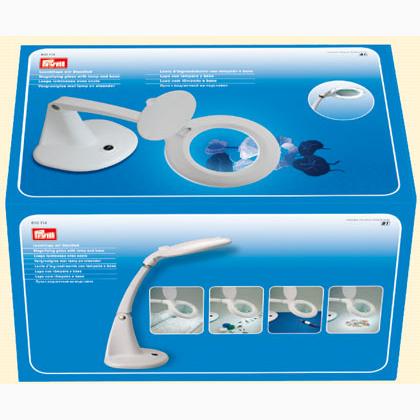 Lente d\'ingrandimento con lampada e base