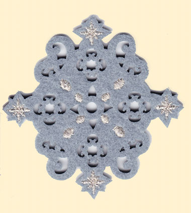 Incantevoli Decorazioni: fiocco di neve grigio