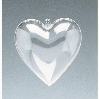 Cuore potpourri apribile trasparente - 8 cm