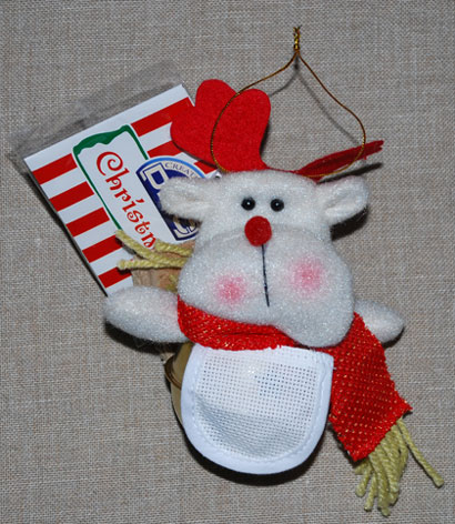 Pupazzo Natale - Renna da appendere con campanella