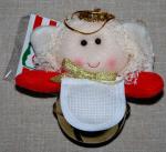 Pupazzo Natale - Angelo da appendere con campanella