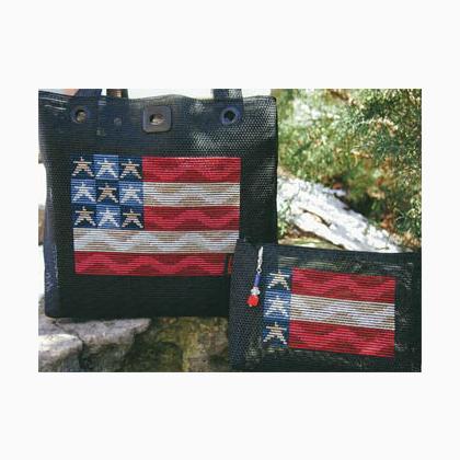 Fresh Mesh-Waving Flag Tote