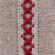 Nastrino Croix - Rosso/Naturale