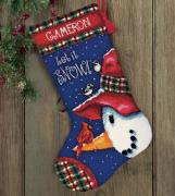 Snowman Perch Stocking