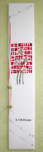 Rot auf Weiß - Pannello da parete - Rosso su bianco