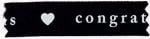 Nastro 15mm - Congratulations - Bianco/Nero