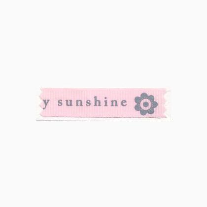 Nastro 15mm - You Are My Sunshine - Grigio/Rosa
