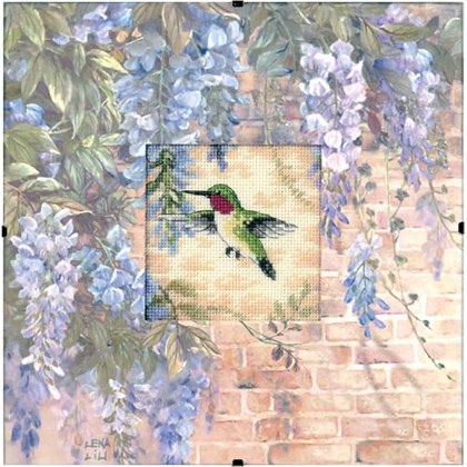 Hummingbird and Wisteria