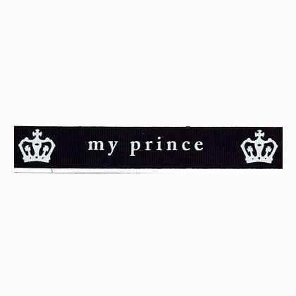 Nastro 15mm - My Prince - Bianco/Nero