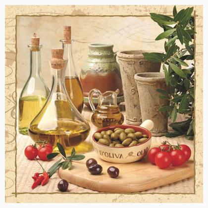 Salviette Olio, Pomodori, Olive