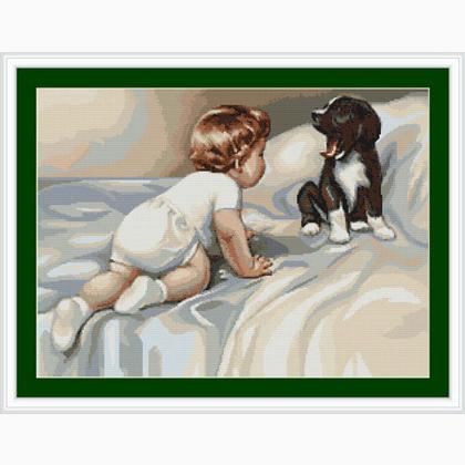 Bambino con cane