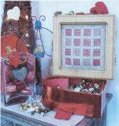 Carrés rouges et fils blancs
