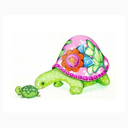 Mom And Baby Turtle