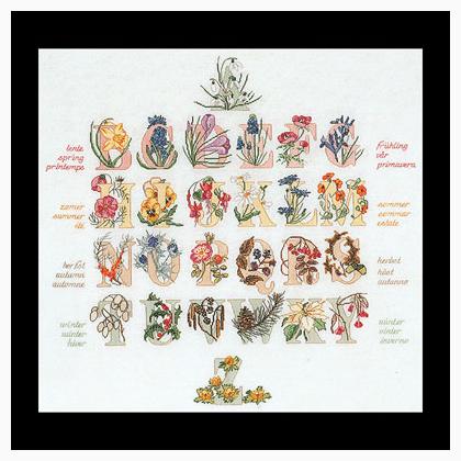 Floral Alphabet - bianco - Aida