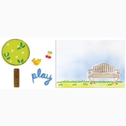 Sizzix Framelits Die Set 6PK w/Text. Imp. - Al parco