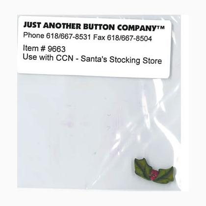 Santa`s Village 5 -Santa`s Stocking Store Button (9663)