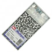Occhielli a rondelle ottone inox argento 5 mm