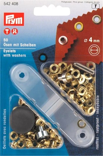 Occhielli a rondelle oro 4 mm