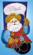 Calza Babbo Natale Cowboy