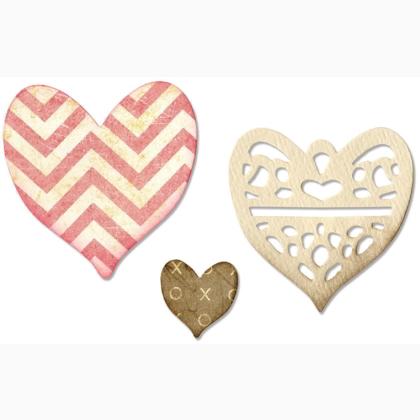 Sizzix Thinlits Die Set 4PK - Cuori Strati