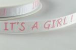 Nastro 10mm - It's Girl - Grosgrain - Rosa