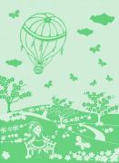 Asciugapiatti Mongolfiera - Verde - Primavera