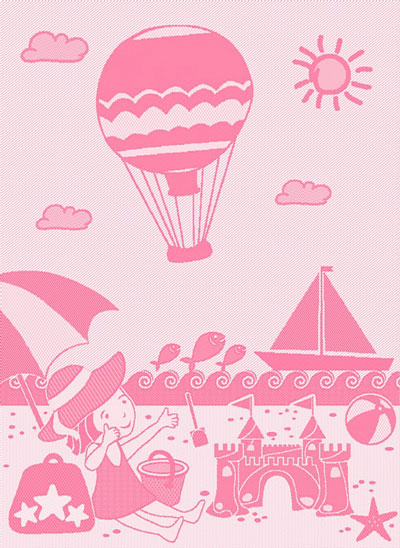 Asciugapiatti Mongolfiera - Rosa - Estate