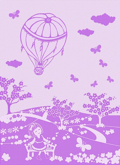 Asciugapiatti Mongolfiera - Lilla - Primavera