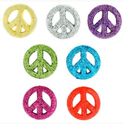 Glitter Peace Signs - 5788