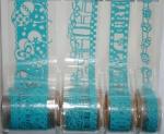 Rotolino adesivo pizzo Compleanno - Blu