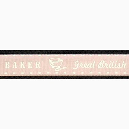 Nastro 15mm - Great British Baker - Bianco/Rosa