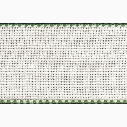 Classico 8 cm - Bianco bordo verde