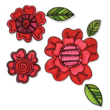 Sizzix Framelits Die Set 8PK w/Stamps - Fiori #5
