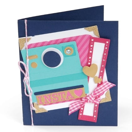 Sizzix Thinlits Die Set 16PK - Bigliettino, Macchina fotografica