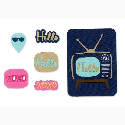 Sizzix Thinlits Die Set 7PK - TV Retro