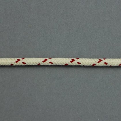 Laccetto piatto intrecciato crocette - Ecrù e Vermiglio