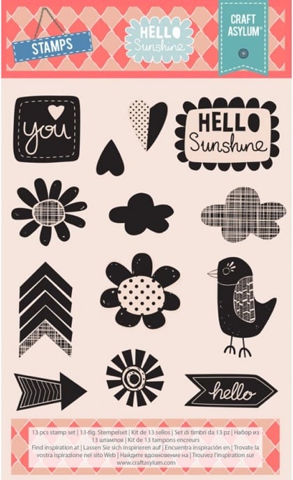 Set timbri Craft Asylum Hello Sunshine