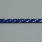 Laccetto piatto intrecciato punteggiato - Blu e Bianco
