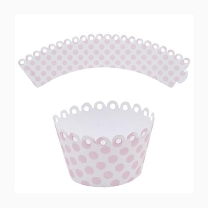 Decorazione Wrap Cupcake: rosa & bianco
