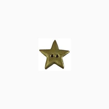 Bottone - Metallic Gold Star, Small