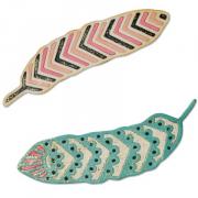 Sizzix Thinlits Die Set 2PK - Piume fantasia