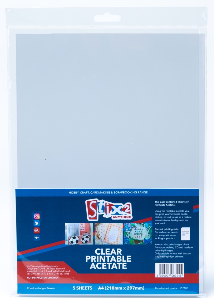Fogli trasparenti lucidi stampabili da Stix2 - Fogli Materiali Vari -  Decorazioni, Carta, Colori - Casa Cenina