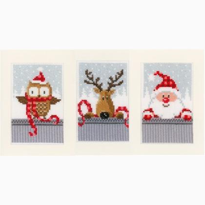 Tre quadretti - Christmas Buddies I
