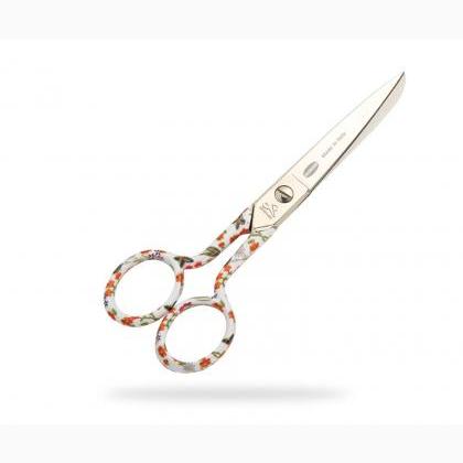 Forbici cucito & sartina – Optima rainbow – Fiori arancio – cm15