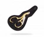 Forbici Ricamo Cicogna Oro – Busta in Pelle– Optima Idee Regalo