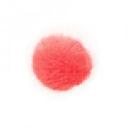 Pompon finta pelliccia Corallo - cm. 13