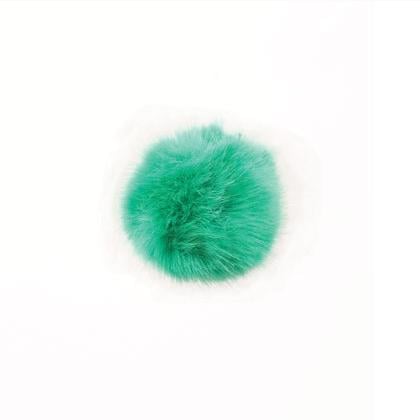 Pompon finta pelliccia Verde - cm. 5